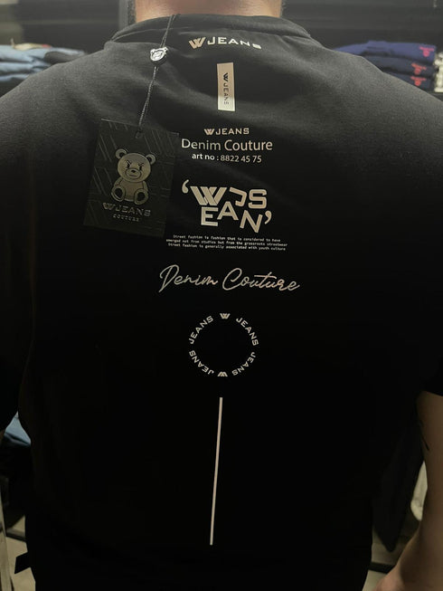 W Jeans Tshirt דבליו ג'ינס חולצת טישרט לוגו באמצע